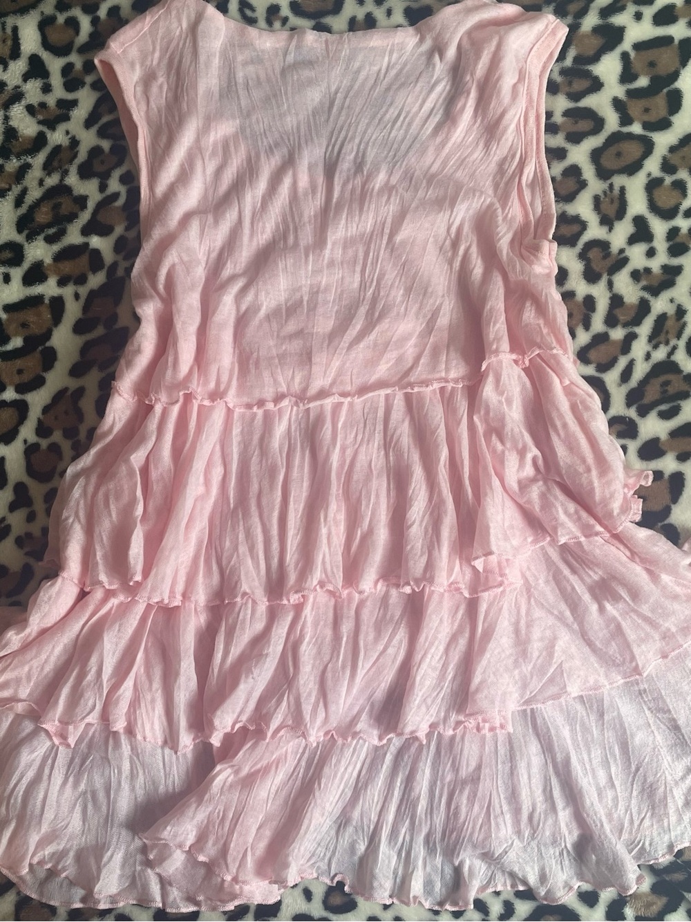 ♡ Pink Ruffle Tiered Cami Top - Picture 3 of 3